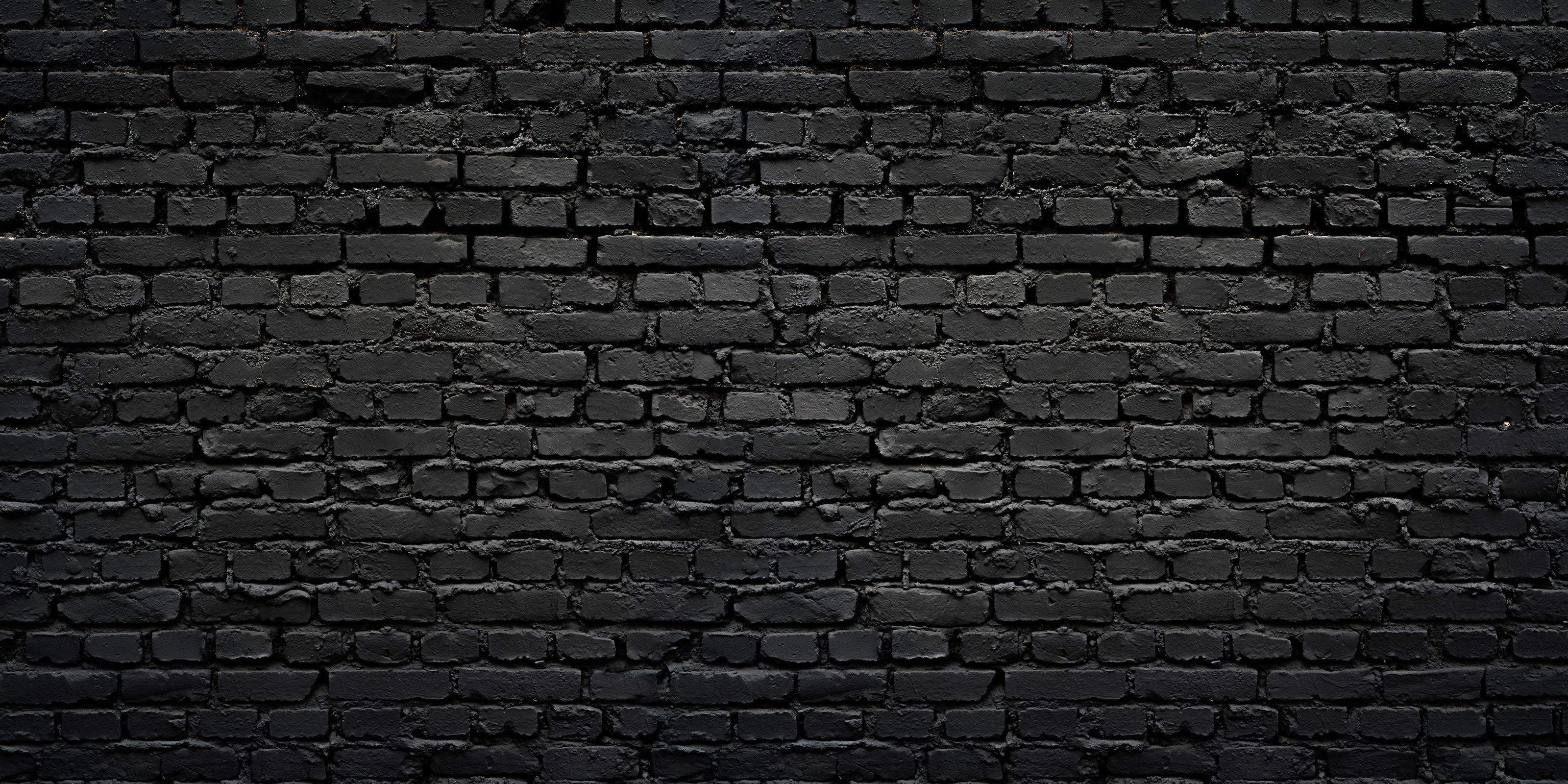 Solid black brick wall background with a rough, textured surface, creating an industrial and modern aesthetic.
